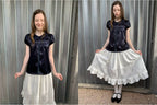 SOOMIE Lace Patchwork Babydoll Top