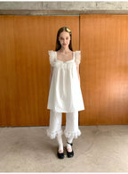 SOOMIE Floral Frill Sleeve Top