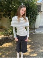 SOOMIE Stripe Babydoll Blouse