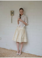 SOOMIE Ribbon Zip Midi Skirt