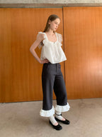 SOOMIE Floral Lace Crop Top