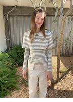 SOOMIE Stripe Babydoll Blouse