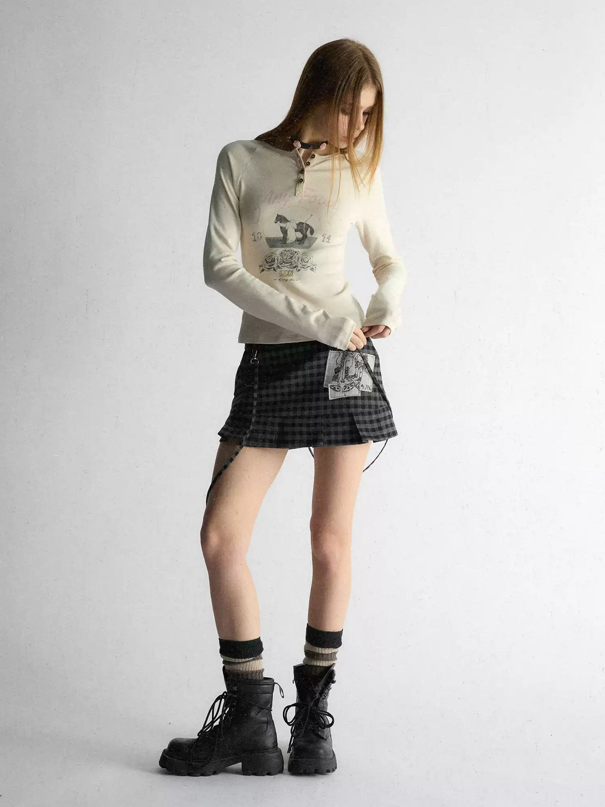 90s Sporty Vintage Pony Long-Sleeve Top
