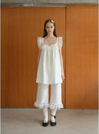 SOOMIE Floral Frill Sleeve Top