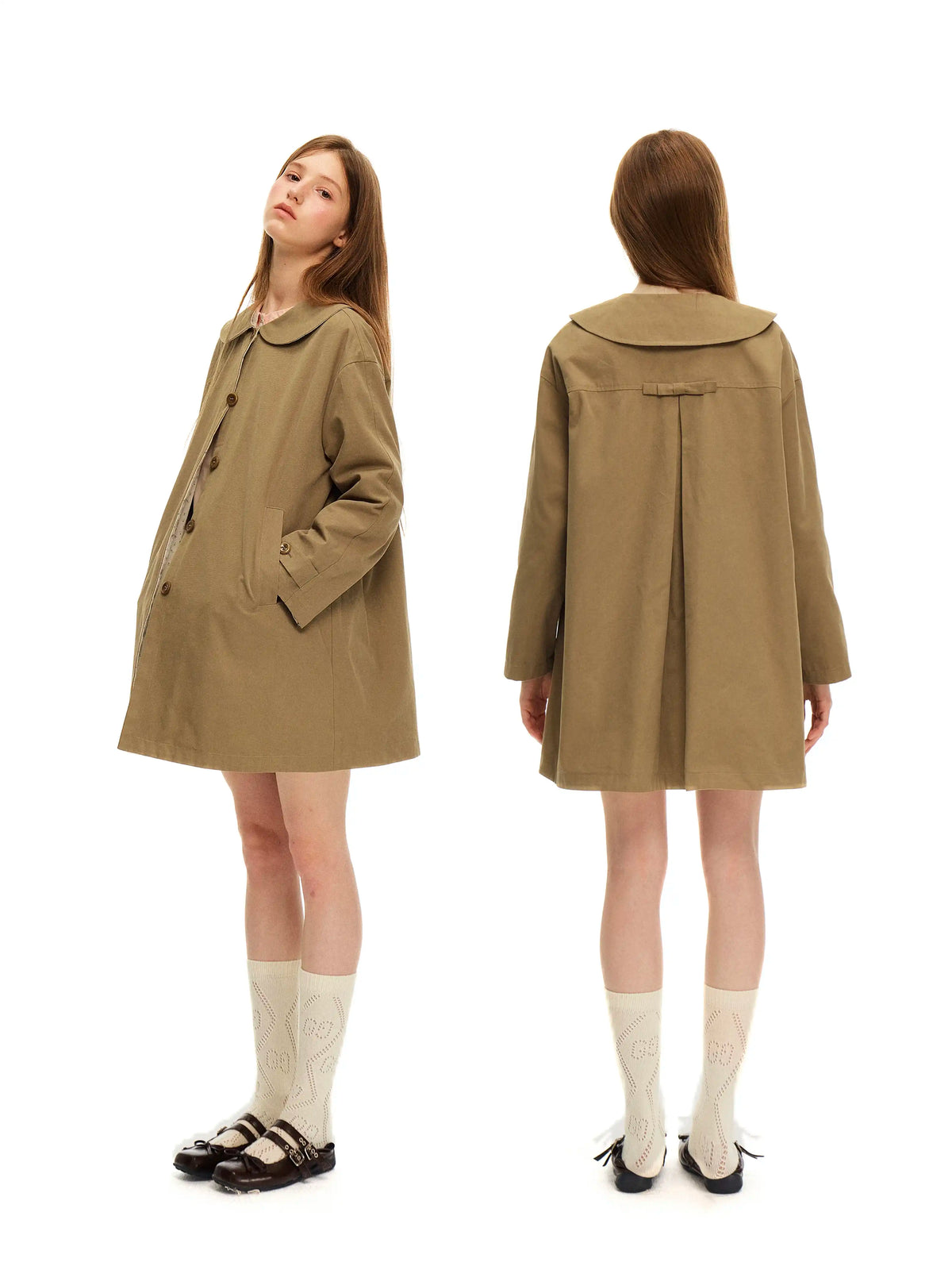 Reversible Floral Trench Coat