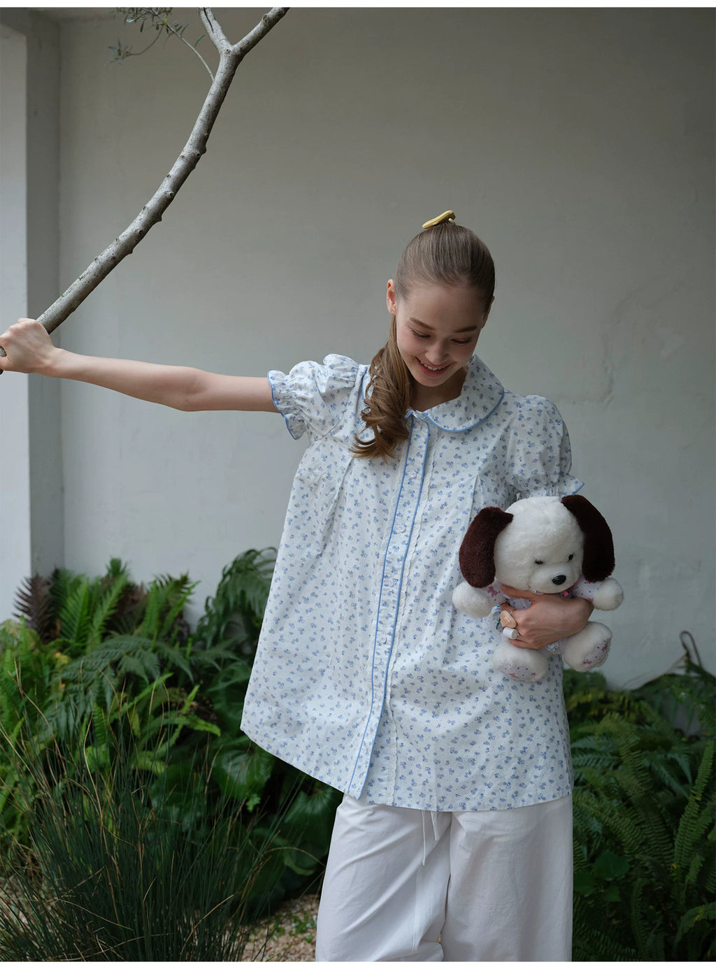 SOOMIE Floral Puff Sleeve Top