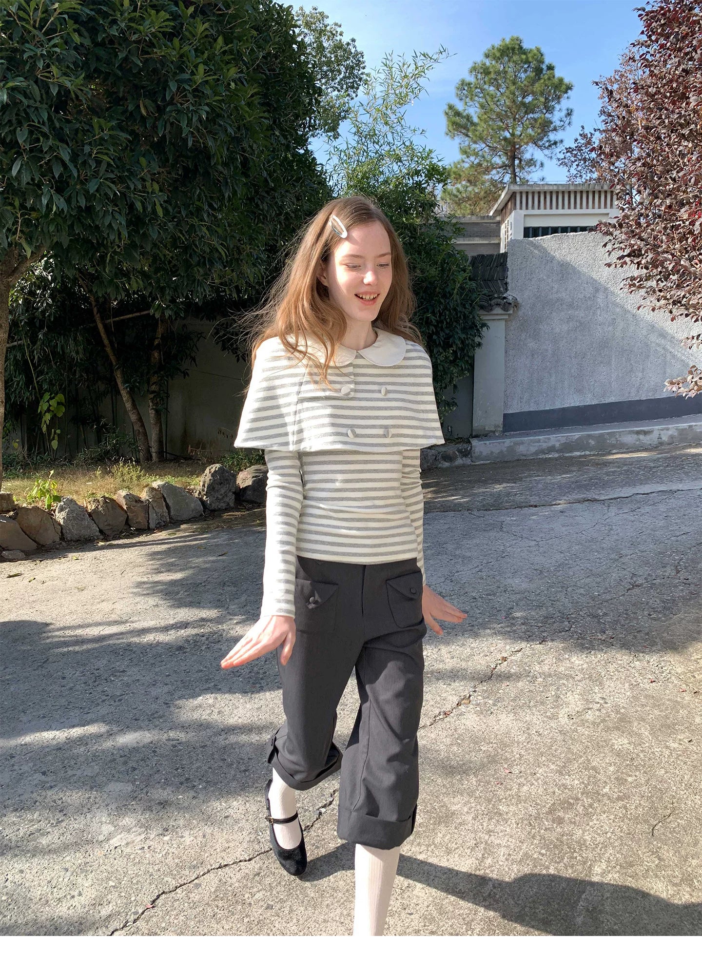 SOOMIE Low-Rise Wool Wide Pants