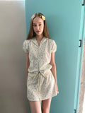 SOOMIE Floral Puff Sleeve Blouse