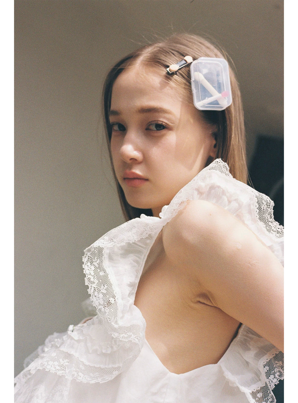 SOOMIE Floral Frill Sleeve Top