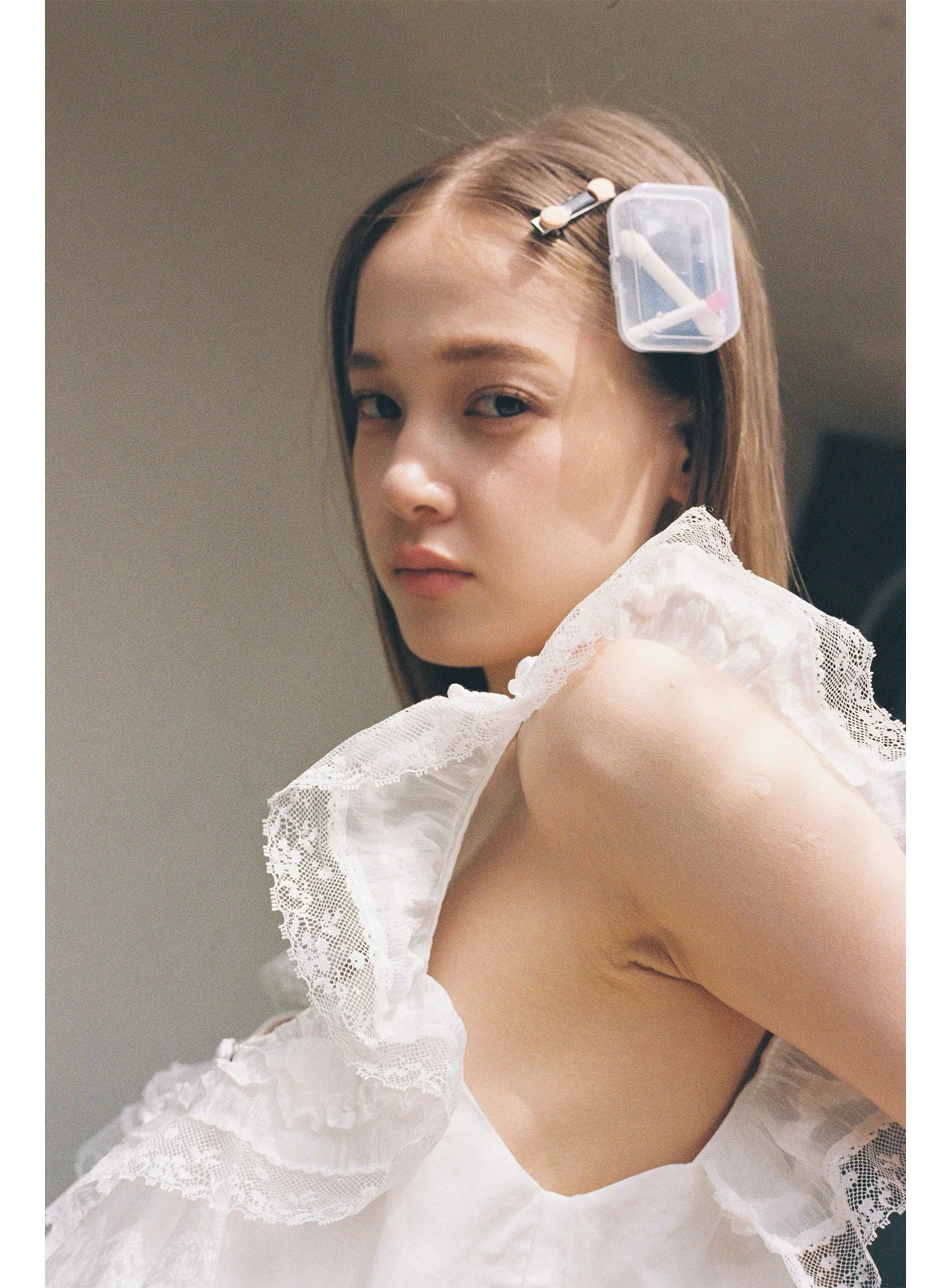 SOOMIE Floral Frill Sleeve Top