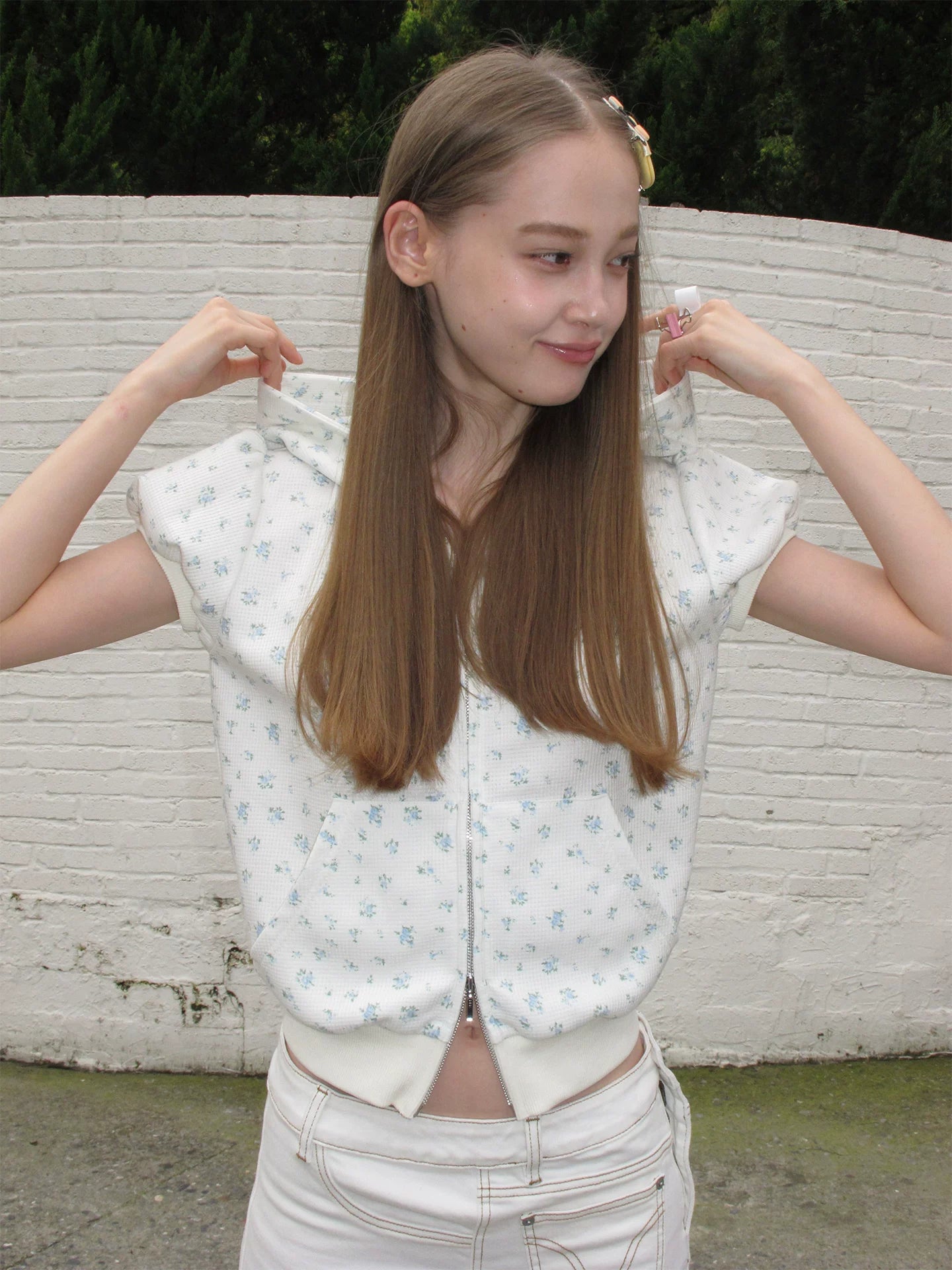 SOOMIE Floral Puff Sleeve Blouse