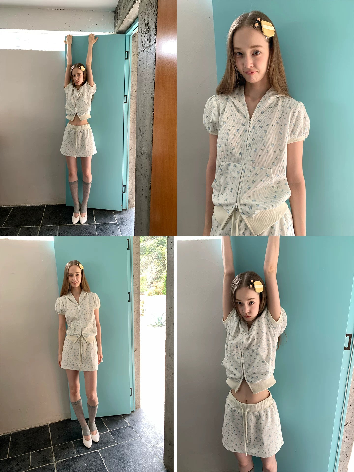SOOMIE Floral Puff Sleeve Blouse