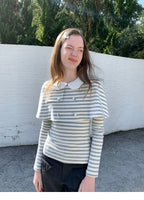 SOOMIE Stripe Babydoll Blouse
