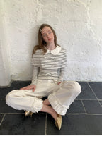 SOOMIE Stripe Babydoll Blouse