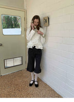 SOOMIE Low-Rise Wool Wide Pants