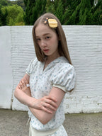 SOOMIE Floral Puff Sleeve Blouse