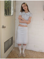 SOOMIE Check Babydoll Blouse