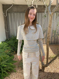 SOOMIE Stripe Babydoll Blouse