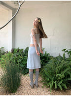 SOOMIE Check Babydoll Blouse