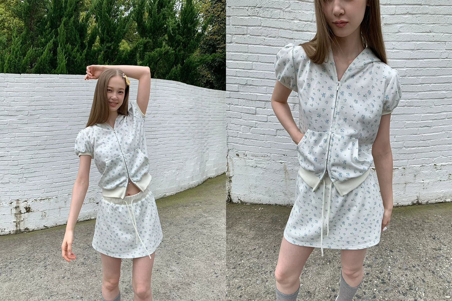 SOOMIE Floral Puff Sleeve Blouse