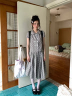 Black Plaid Shirt and Skirt