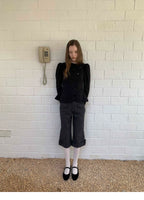 SOOMIE Low-Rise Wool Wide Pants