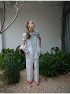SOOMIE Floral Puff Sleeve Top