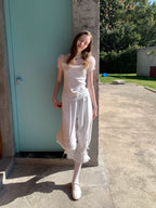 SOOMIE Cotton Lace Tank Top