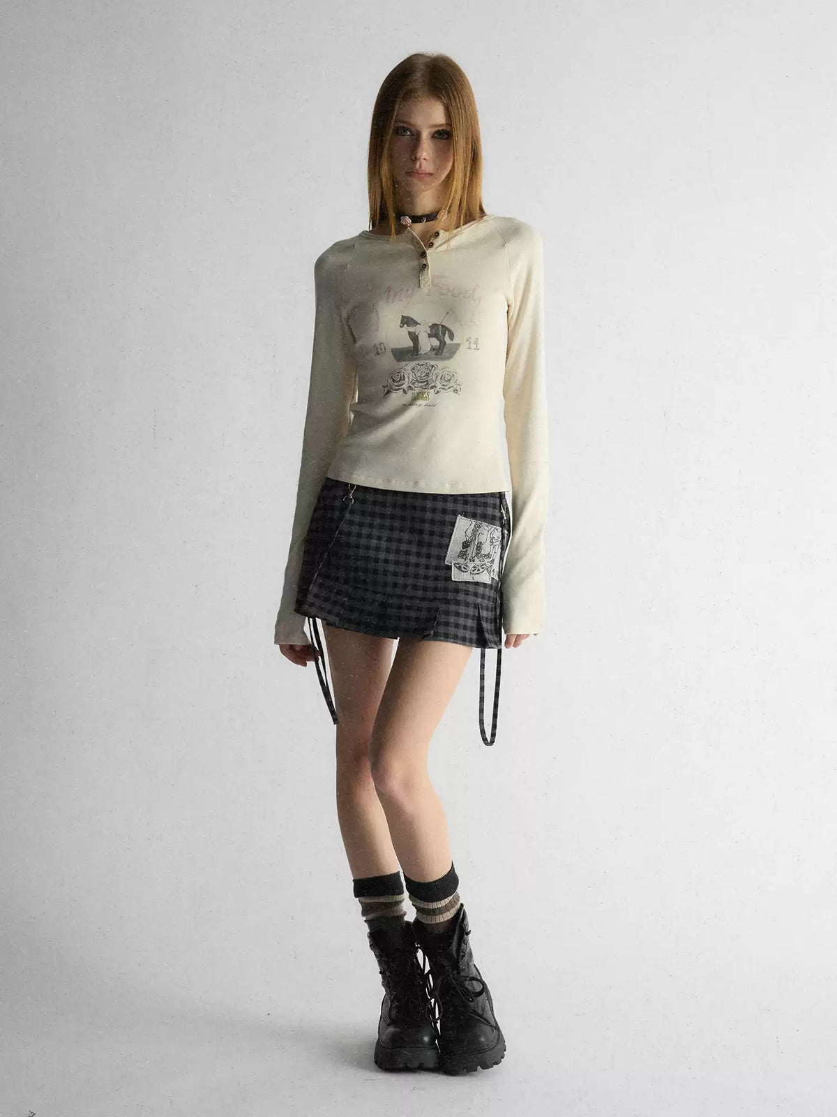 90s Sporty Vintage Pony Long-Sleeve Top