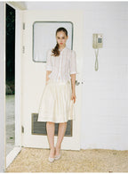 SOOMIE Ribbon Zip Midi Skirt