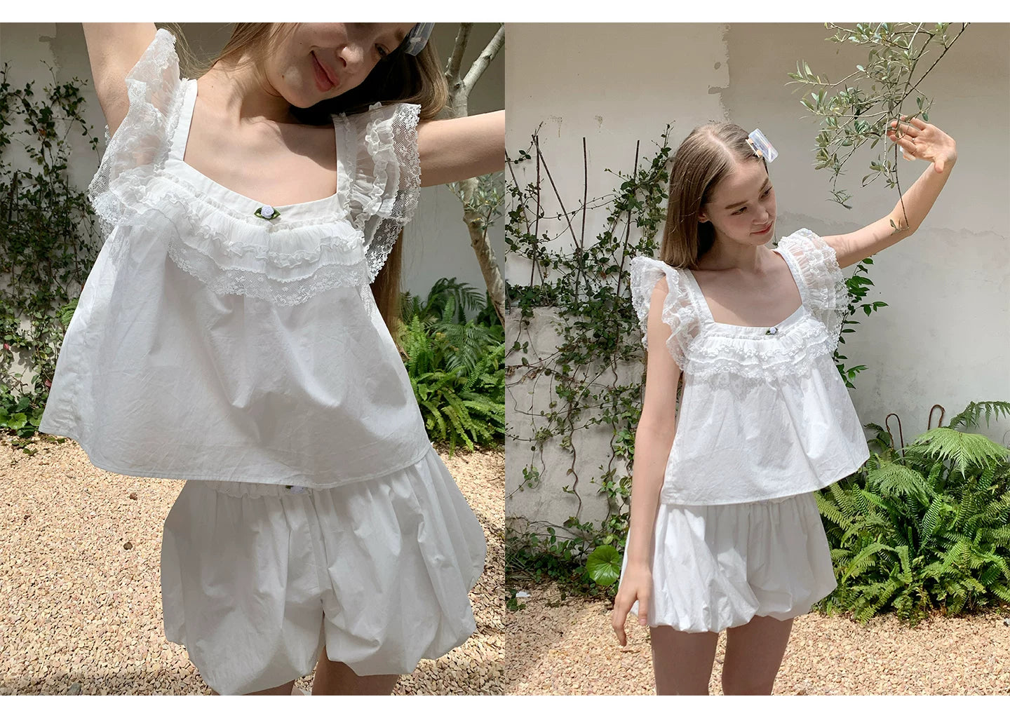 SOOMIE Floral Lace Crop Top