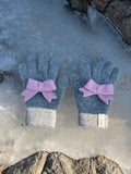 JOJOclub Bow Knit Winter Gloves